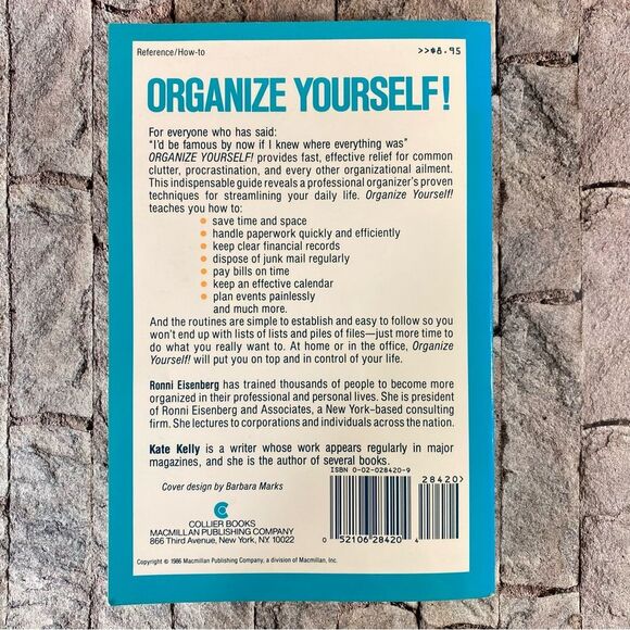 Organize Yourself! by Ronni Eisenberg Paperback 273 Pages Reference Book - Picture 2 of 6